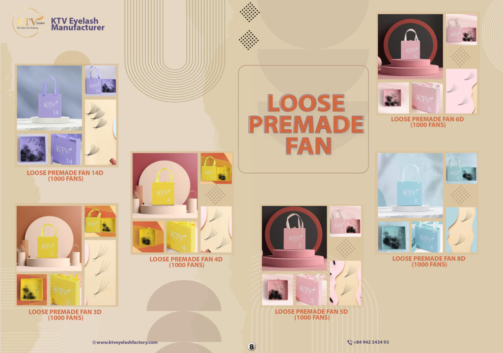 Loose Premade fan KTV Lashes 01