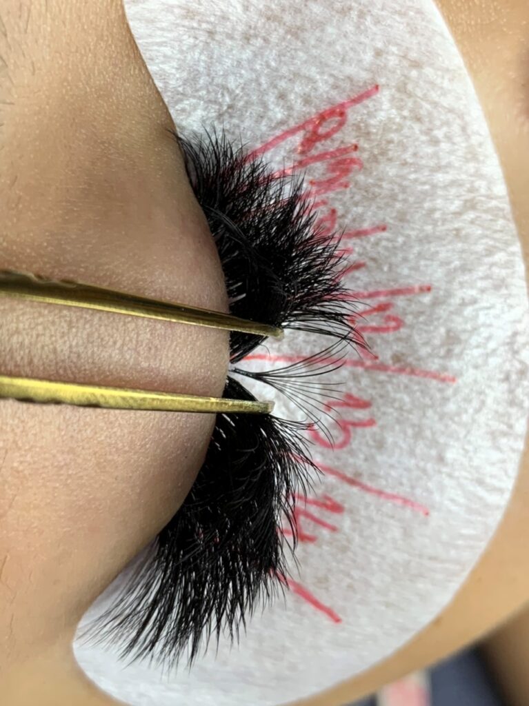 Volume Eyelash Extension Process