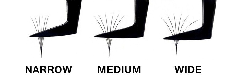 Comparison Of Narrow Fans And Wide Fans Eyelash Extensions