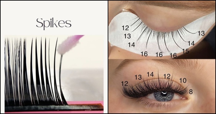 Dipping Method Apply For Spike Lash Extensions
