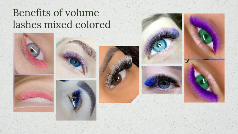 Benefits Of Volume Lashes Mixed Colored