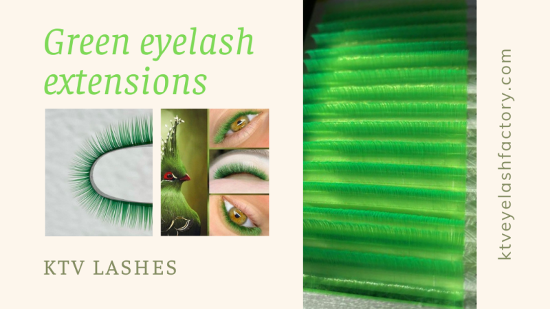 Green Eyelash Extensions