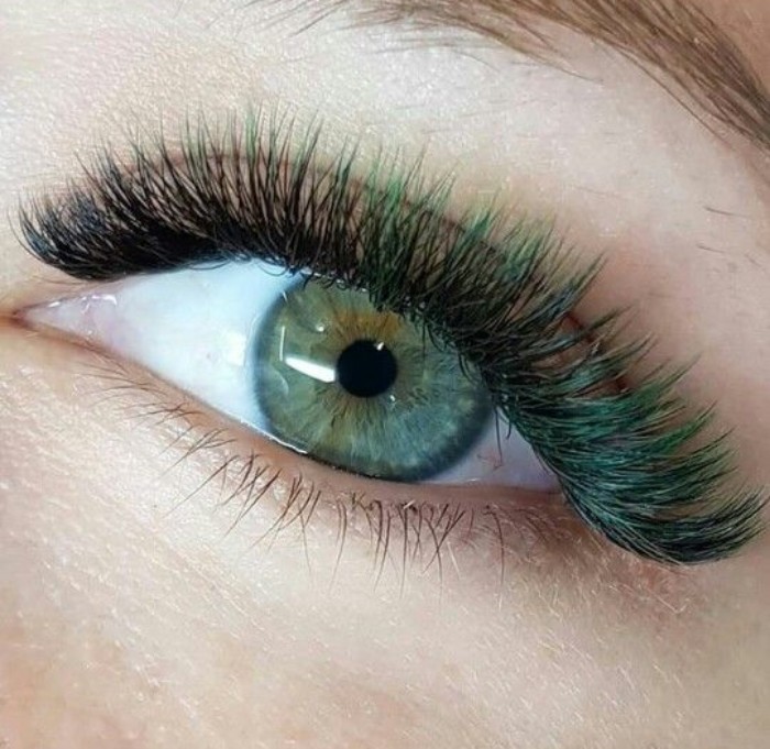Green Lash Extensions Style No.3