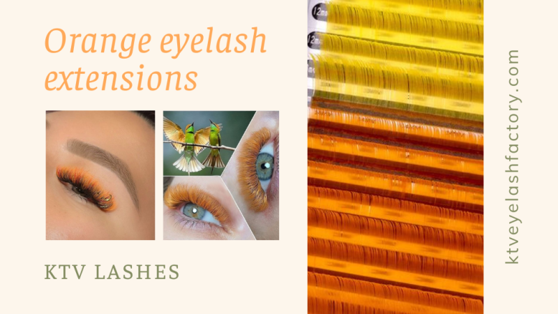 Orange Eyelash Extensions