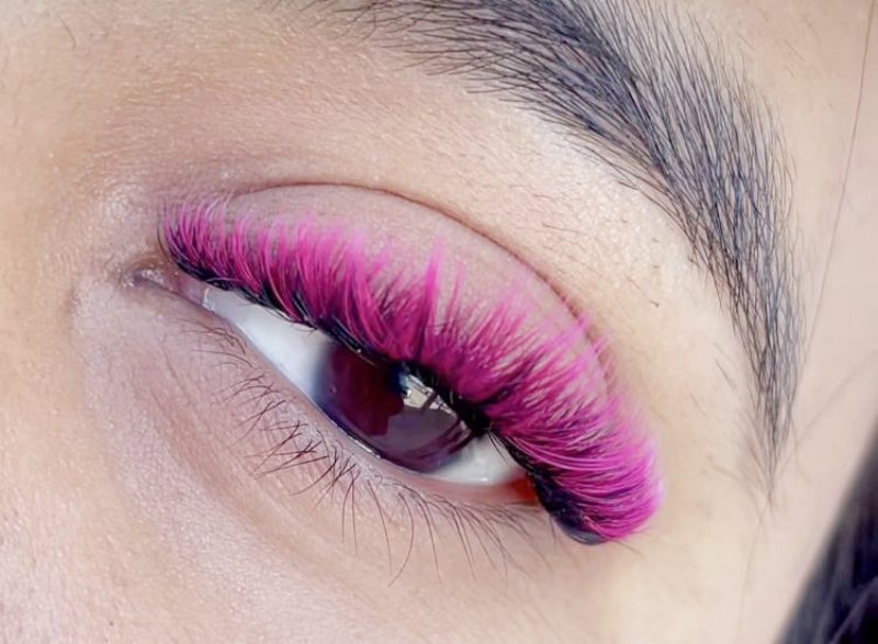 Pink Lash Extensions Style No 3