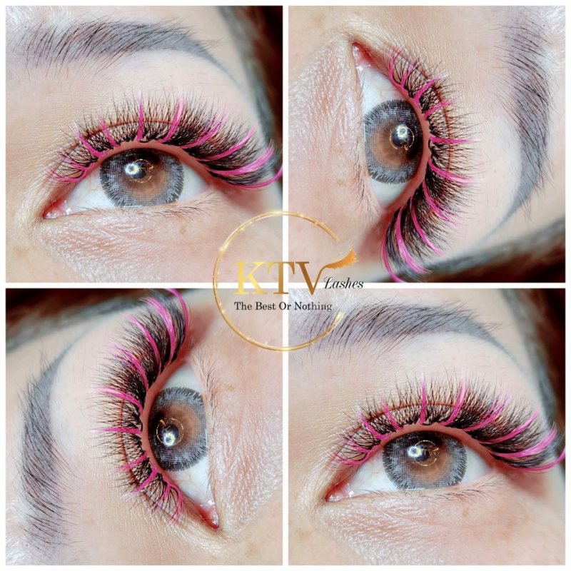 Pink Lash Extensions Style No 4