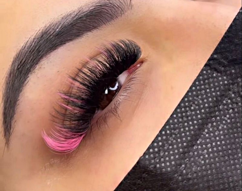 Pink Lash Extensions Style No 5