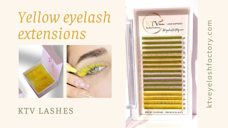 Yellow Eyelash Extensions
