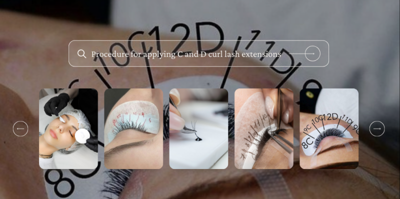 Apply C And D Curl Lash Extensions