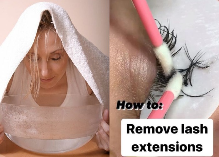 Remove Eyelashes By Hot Steaming