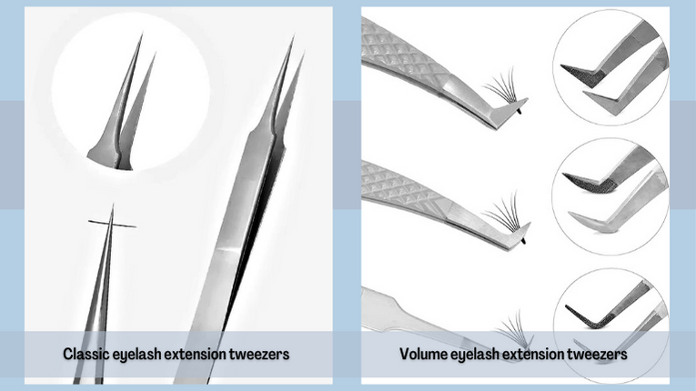 Types Of Eyelash Extension Tweezers