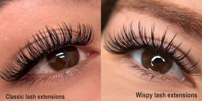 Wispy Flat And Classic Flat Lash Extensions