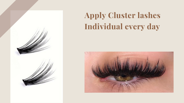 Apply Cluster Lashes Individual