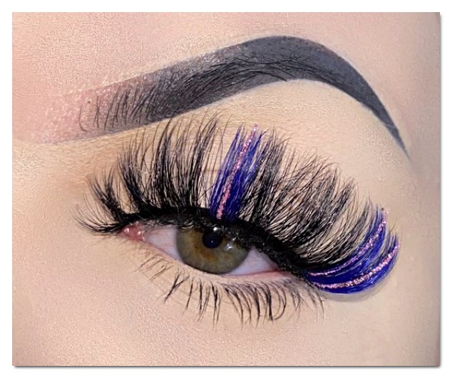 Glitter Ombre Colored Faux Mink Lash