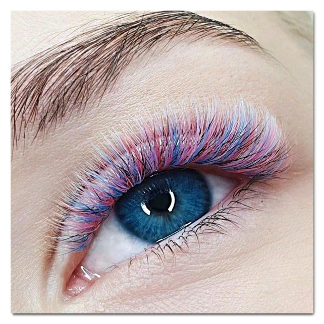 Multilayer Glitter Color Mink Lashes