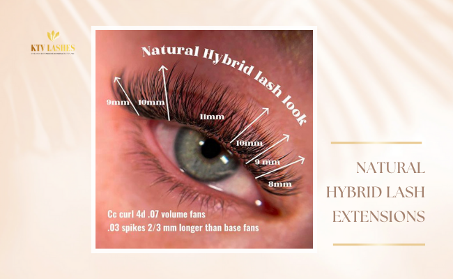 Natural Hybrid Lash Extensions