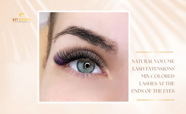 Natural Volume Lash Extensions Mix Color