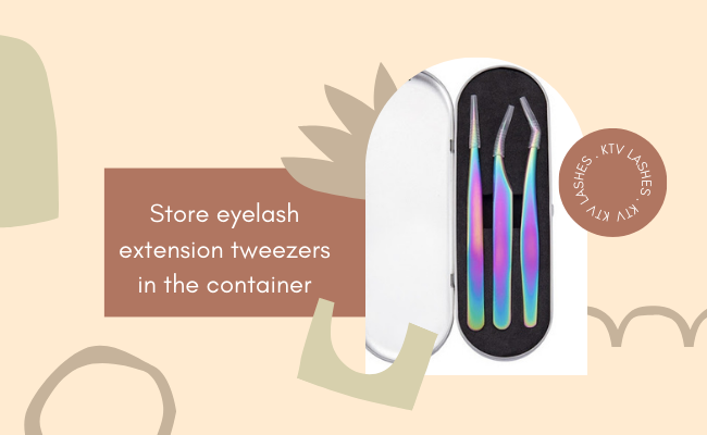 Store Eyelash Extension Tweezers In The Container (2)