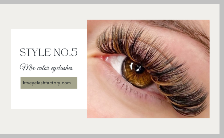 Wispy Volume Lash Extensions Mix Color Lashes