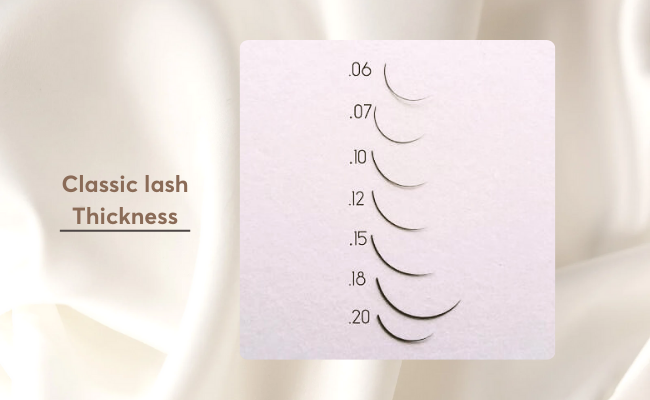 Classic Lash Extensions Thickness