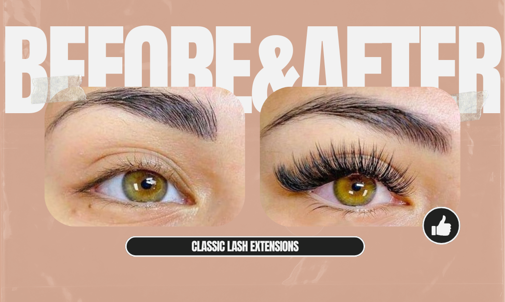 Before And After Classic Lash Extensions